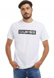 GUESS METALLIC T-SHIRT ΜΠΛΟΥΖΑ ΑΝΔΡΙΚΗ WHITE