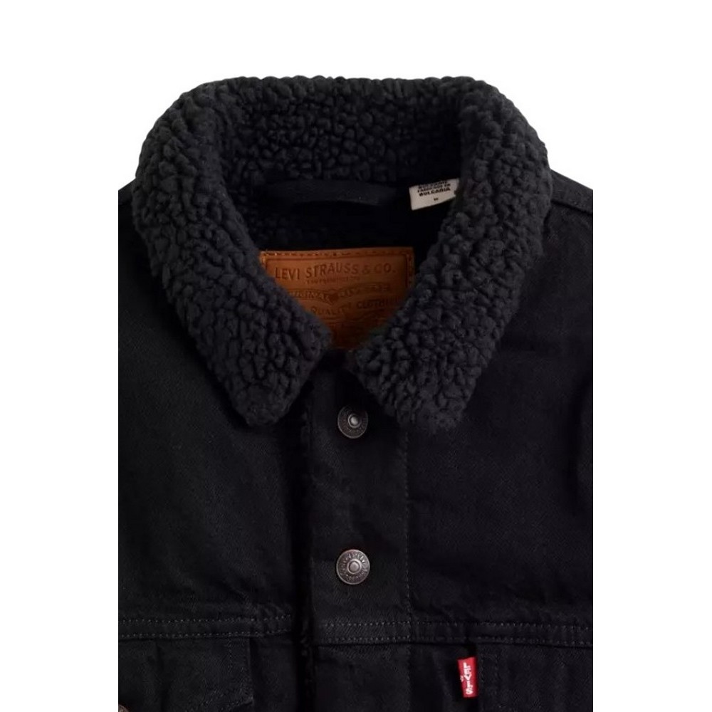 LEVIS TYPE 3 SHERPA TRUCKER 163650100 ΜΠΟΥΦΑΝ ΑΝΔΡΙΚΟ BLACK