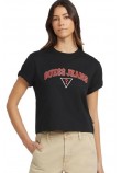 GUESS JEANS BOXY GUESS JEANS TEE T-SHIRT ΜΠΛΟΥΖΑ ΓΥΝΑΙΚΕΙΑ BLACK