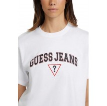 GUESS JEANS BOXY GUESS JEANS TEE T-SHIRT ΜΠΛΟΥΖΑ ΓΥΝΑΙΚΕΙΑ WHITE