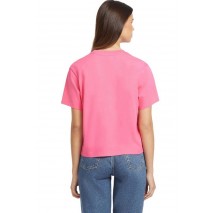 GUESS JEANS BOXY GUESS JEANS TEE T-SHIRT ΜΠΛΟΥΖΑ ΓΥΝΑΙΚΕΙΑ FUCSIA