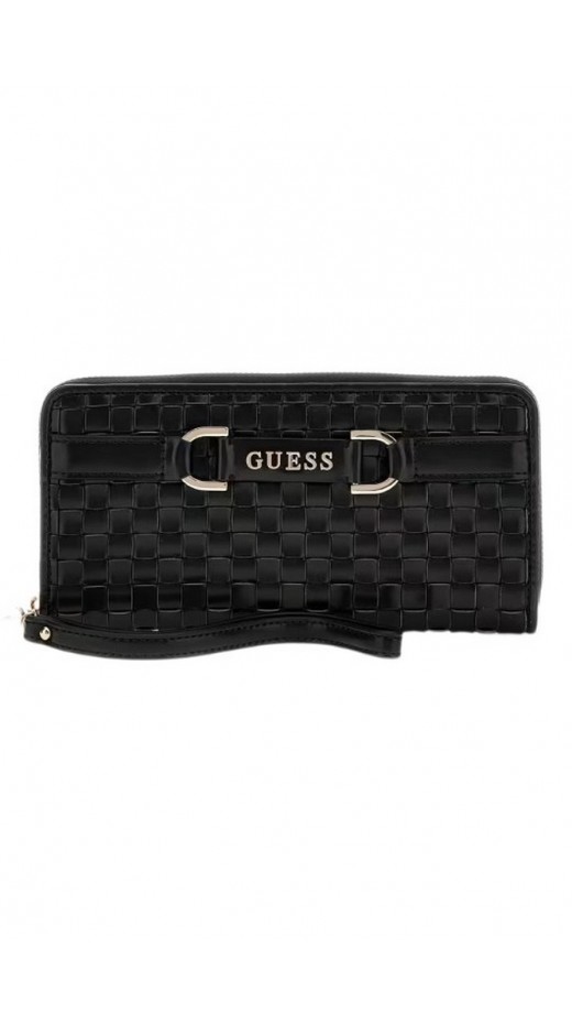 GUESS MAJKA SLG LARGE ZIP AROUND ΠΟΡΤΟΦΟΛΙ ΓΥΝΑΙΚΕΙΟ BLACK