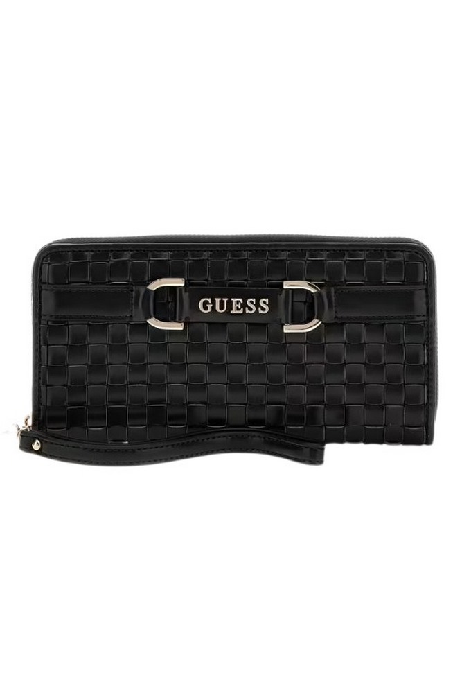 GUESS MAJKA SLG LARGE ZIP AROUND ΠΟΡΤΟΦΟΛΙ ΓΥΝΑΙΚΕΙΟ BLACK