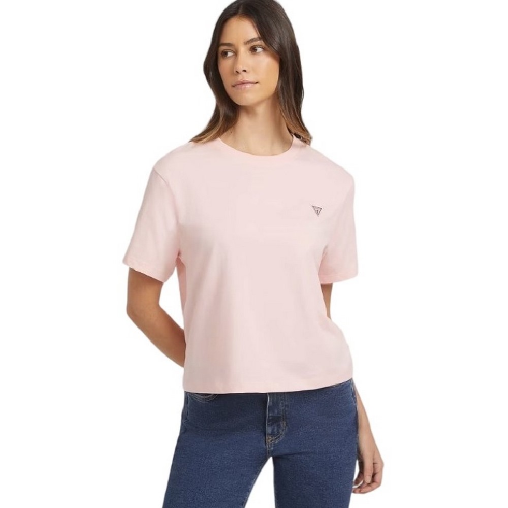 GUESS JEANS CN BOXY MINI T-SHIRT ΜΠΛΟΥΖΑ ΓΥΝΑΙΚΕΙΑ PINK