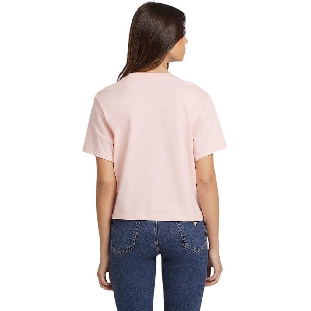 GUESS JEANS CN BOXY MINI T-SHIRT ΜΠΛΟΥΖΑ ΓΥΝΑΙΚΕΙΑ PINK