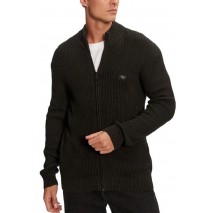 CALVIN KLEIN JEANS WOVEN LABEL ZIP THROUGH SWEATER ΠΛΕΚΤΗ ΖΑΚΕΤΑ ΑΝΔΡΙΚΗ BLACK