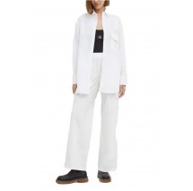 CALVIN KLEIN JEANS LONG COTTON UTILITY LS SHIRT ΠΟΥΚΑΜΙΣΟ ΓΥΝΑΙΚΕΙΟ BRIGHT WHITE