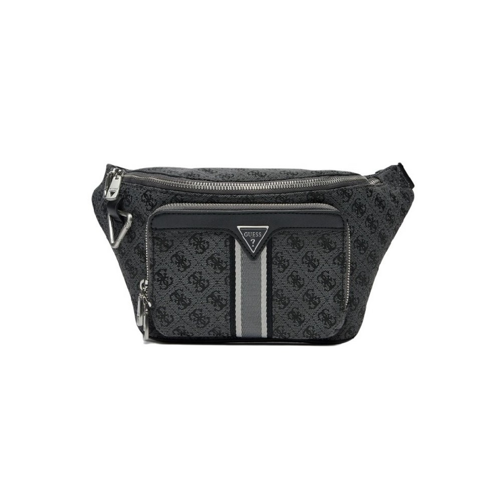 GUESS MILANO MAXI BUM BAG W FRONT ΤΣΑΝΤΑ ΑΝΔΡΙΚΗ GREY