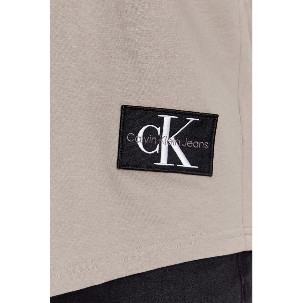 CALVIN KLEIN JEANS BADGE ROUND T-SHIRT ΑΝΔΡΙΚΟ SLATE GREY