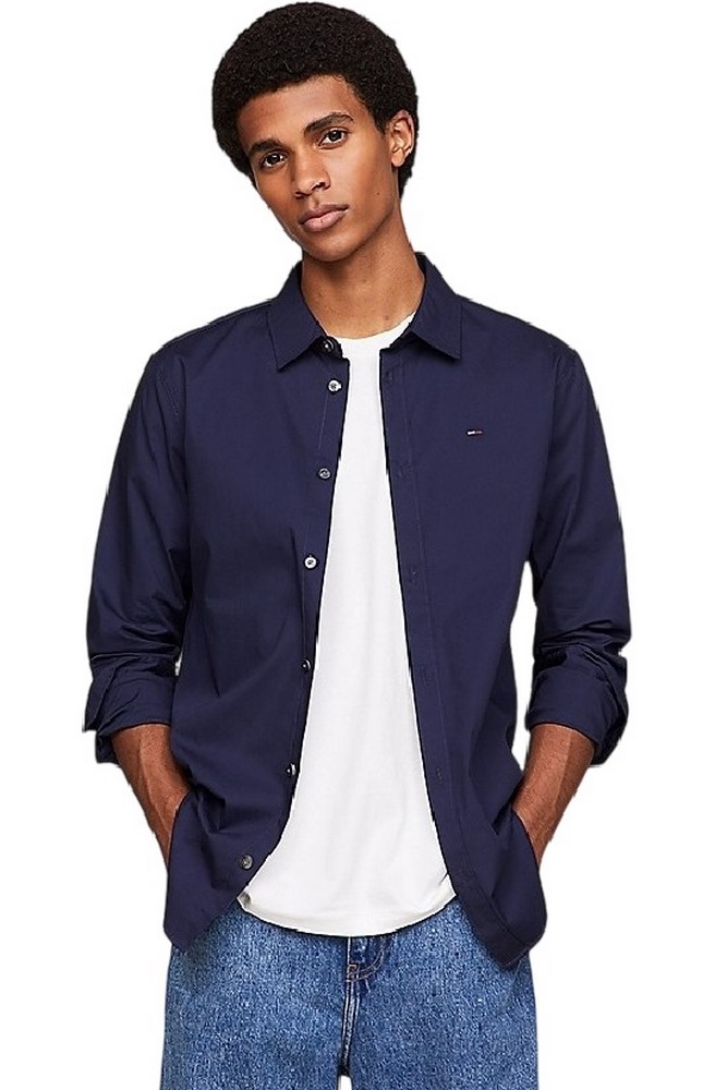 TOMMY HILFIGER TJM ORIGINAL STRETCH SHIRT ΠΟΥΚΑΜΙΣΟ ΑΝΔΡΙΚΟ NAVY