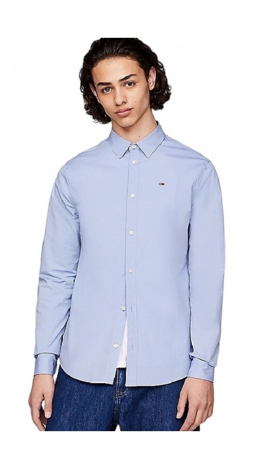 TOMMY HILFIGER TJM ORIGINAL STRETCH SHIRT ΠΟΥΚΑΜΙΣΟ ΑΝΔΡΙΚΟ CIEL