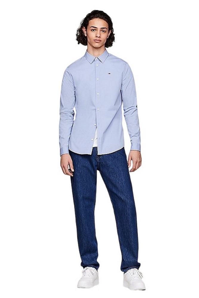 TOMMY HILFIGER TJM ORIGINAL STRETCH SHIRT ΠΟΥΚΑΜΙΣΟ ΑΝΔΡΙΚΟ CIEL