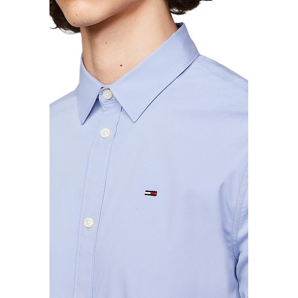 TOMMY HILFIGER TJM ORIGINAL STRETCH SHIRT ΠΟΥΚΑΜΙΣΟ ΑΝΔΡΙΚΟ CIEL