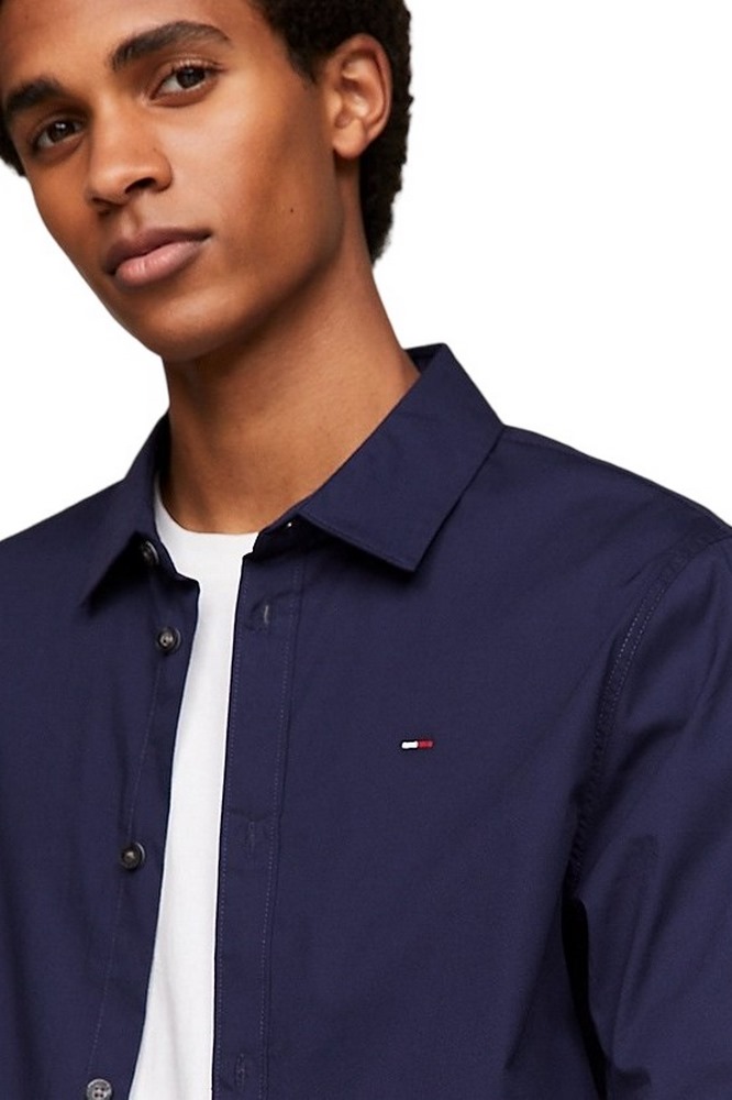 TOMMY HILFIGER TJM ORIGINAL STRETCH SHIRT ΠΟΥΚΑΜΙΣΟ ΑΝΔΡΙΚΟ NAVY