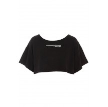 CALVIN KLEIN BOX FIT CROP TOP ΤΟΠ ΓΥΝΑΙΚΕΙΟ BLACK