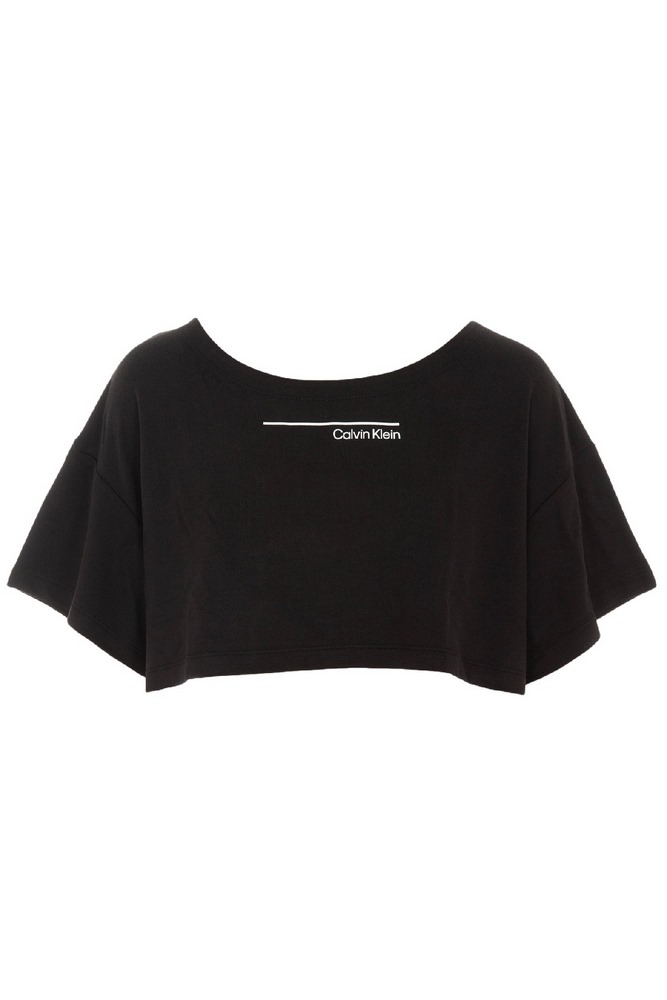 CALVIN KLEIN BOX FIT CROP TOP ΤΟΠ ΓΥΝΑΙΚΕΙΟ BLACK