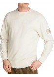 CALVIN KLEIN JEANS BADGE CREW NECK ΜΠΛΟΥΖΑ ΦΟΥΤΕΡ ΑΝΔΡΙΚΗ IVORY