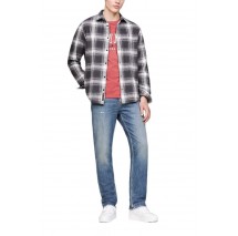 TOMMY HILFIGER REG CHECK FLANNEL SHIRT EXT ΠΟΥΚΑΜΙΣΟ ΑΝΔΡΙΚΟ BLACK