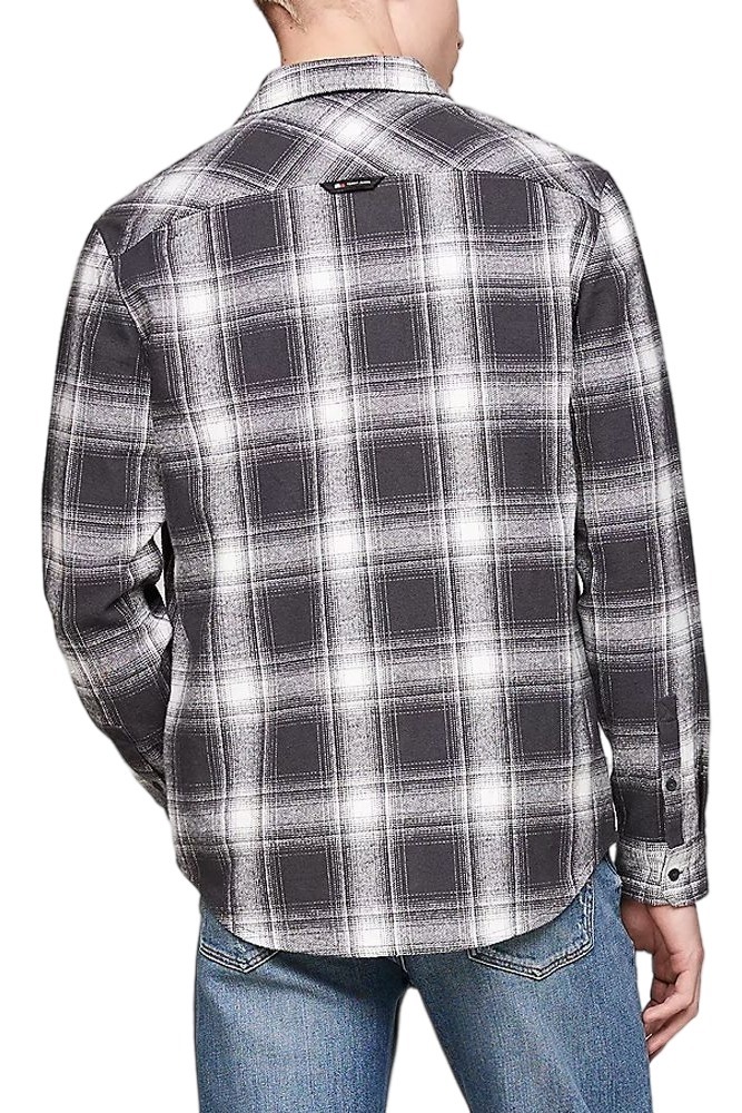 TOMMY HILFIGER REG CHECK FLANNEL SHIRT EXT ΠΟΥΚΑΜΙΣΟ ΑΝΔΡΙΚΟ BLACK