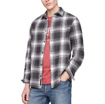 TOMMY HILFIGER REG CHECK FLANNEL SHIRT EXT ΠΟΥΚΑΜΙΣΟ ΑΝΔΡΙΚΟ BLACK