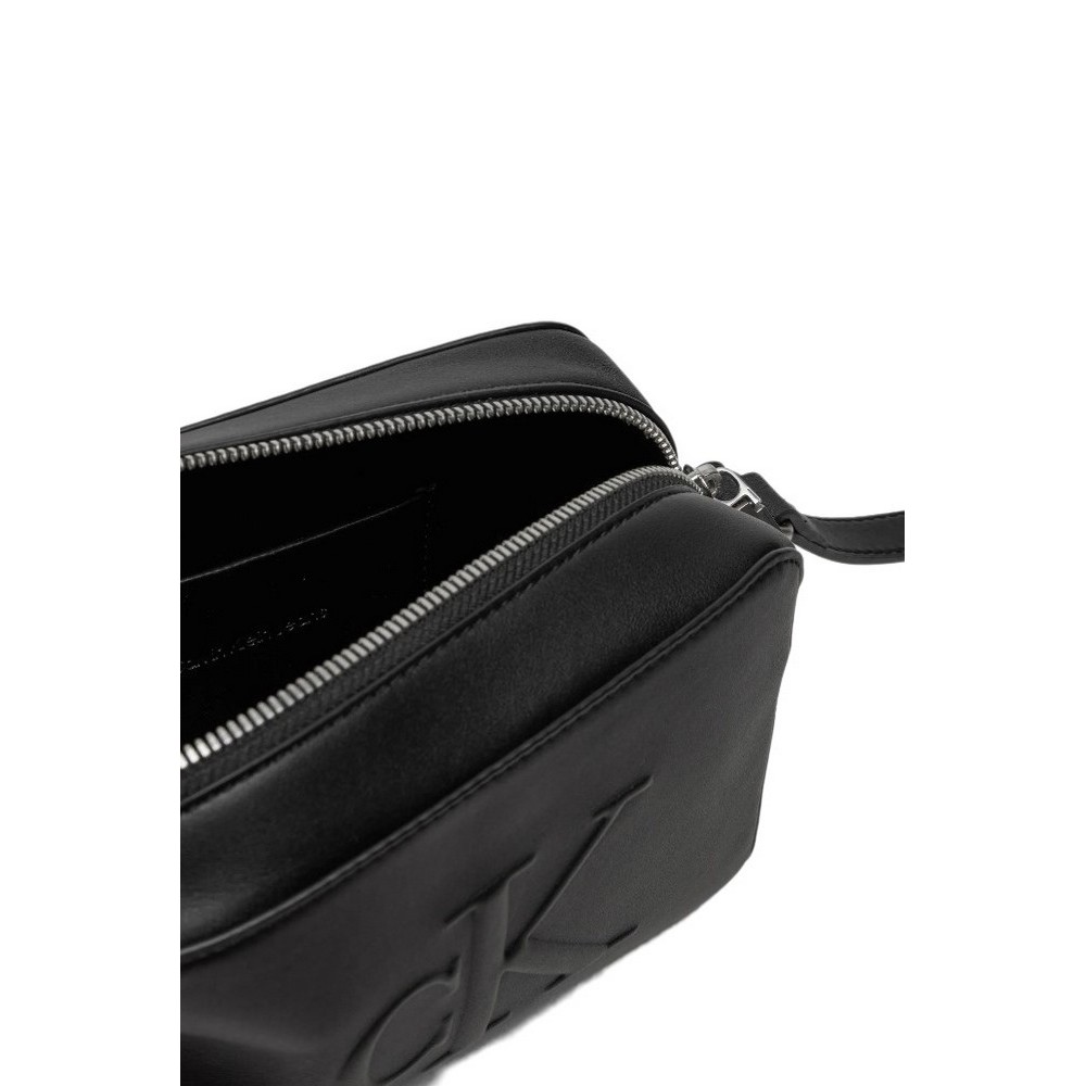 CALVIN KLEIN JEANS SCULPTED CAMERA BAG DEBOSS ΤΣΑΝΤΑ ΓΥΝΑΙΚΕΙΑ BLACK