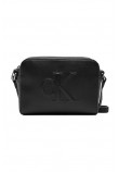 CALVIN KLEIN JEANS SCULPTED CAMERA BAG DEBOSS ΤΣΑΝΤΑ ΓΥΝΑΙΚΕΙΑ BLACK