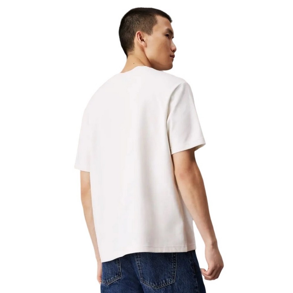 CALVIN KLEIN JEANS INTERLOCK TEE T-SHIRT ΜΠΛΟΥΖΑ ΑΝΔΡΙΚΗ IVORY