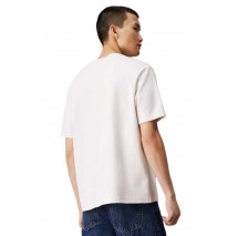 CALVIN KLEIN JEANS INTERLOCK TEE T-SHIRT ΜΠΛΟΥΖΑ ΑΝΔΡΙΚΗ IVORY