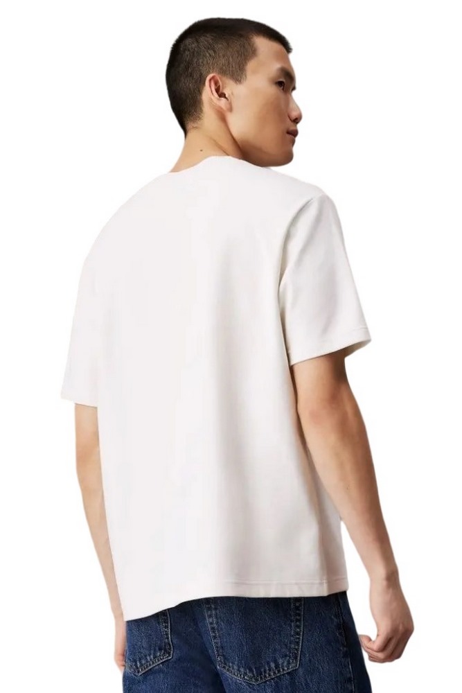 CALVIN KLEIN JEANS INTERLOCK TEE T-SHIRT ΜΠΛΟΥΖΑ ΑΝΔΡΙΚΗ IVORY