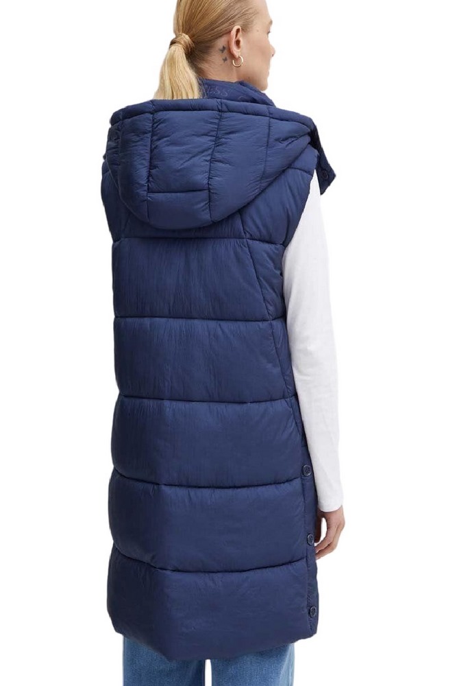 GUESS ELEONORA LONG PUFFER VEST ΓΙΛΕΚΟ ΜΠΟΥΦΑΝ ΓΥΝΑΙΚΕΙΟ NAVY