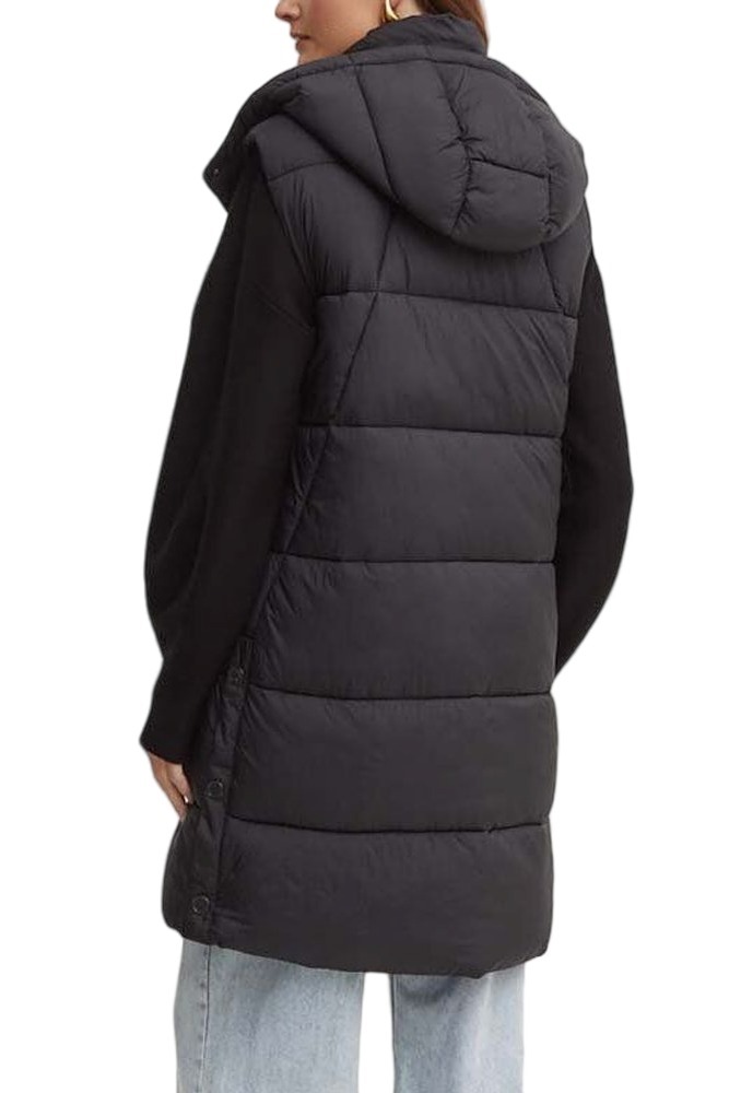 GUESS ELEONORA LONG PUFFER VEST ΓΙΛΕΚΟ ΜΠΟΥΦΑΝ ΓΥΝΑΙΚΕΙΟ BLACK