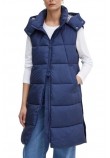 GUESS ELEONORA LONG PUFFER VEST ΓΙΛΕΚΟ ΜΠΟΥΦΑΝ ΓΥΝΑΙΚΕΙΟ NAVY