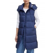 GUESS ELEONORA LONG PUFFER VEST ΓΙΛΕΚΟ ΜΠΟΥΦΑΝ ΓΥΝΑΙΚΕΙΟ NAVY