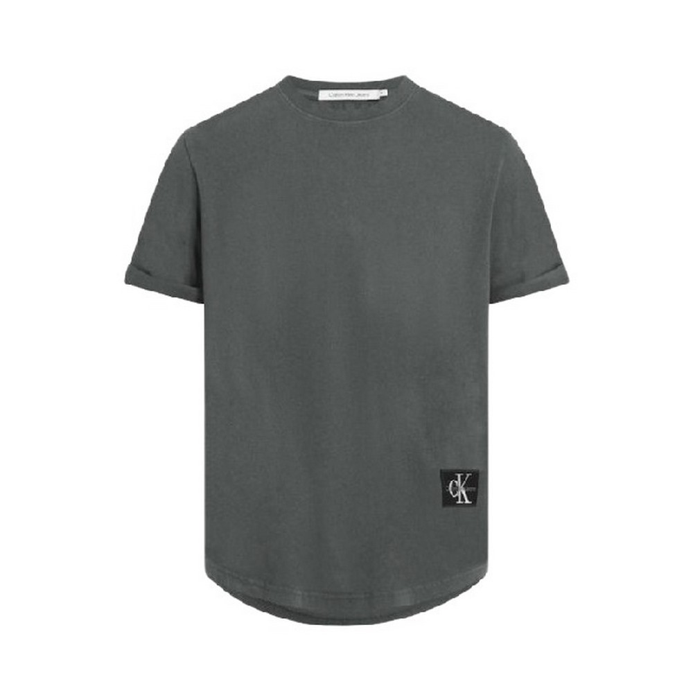 CALVIN KLEIN JEANS WASHED MONOLOGO BADGE T-SHIRT ΜΠΛΟΥΖΑ ΑΝΔΡΙΚΗ ENDLESS GREY