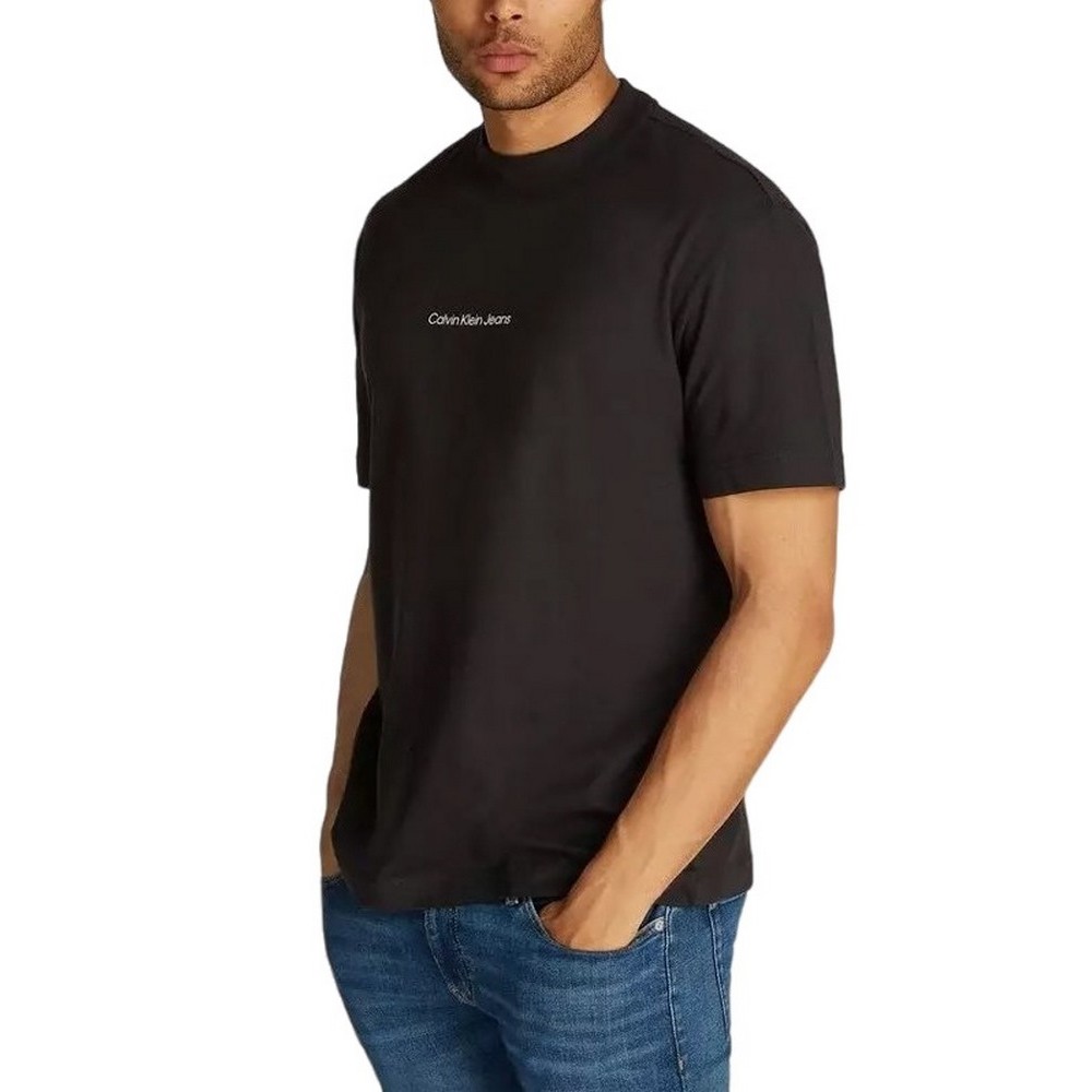 CALVIN KLEIN JEANS GRID MONOGRAM TEE T-SHIRT ΜΠΛΟΥΖΑ ΑΝΔΡΙΚΗ BLACK