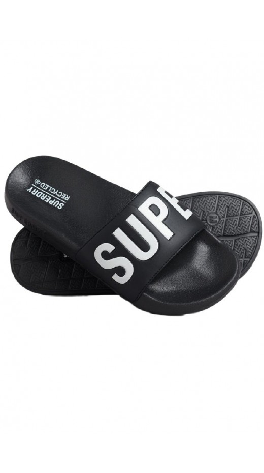 SUPERDRY CORE VEGAN POOL SLIDE ΠΑΝΤΟΦΛΑ ΓΥΝΑΙΚΕΙΑ BLACK