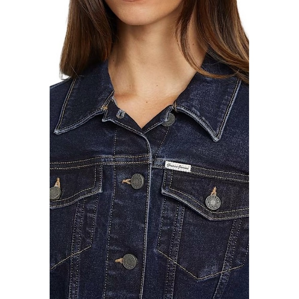 GUESS JEANS SLIM TRUCKER JACK ΤΖΙΝ ΜΠΟΥΦΑΝ ΓΥΝΑΙΚΕΙΟ BLUΕ DENIM