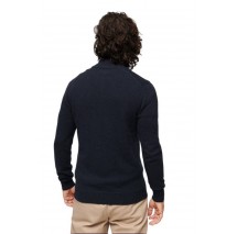 SUPERDRY D5 OVIN ESSENTIAL EMB KNIT HENLEY ΜΠΛΟΥΖΑ ΠΛΕΚΤΗ ΑΝΔΡΙΚΗ NAVY