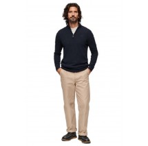 SUPERDRY D5 OVIN ESSENTIAL EMB KNIT HENLEY ΜΠΛΟΥΖΑ ΠΛΕΚΤΗ ΑΝΔΡΙΚΗ NAVY