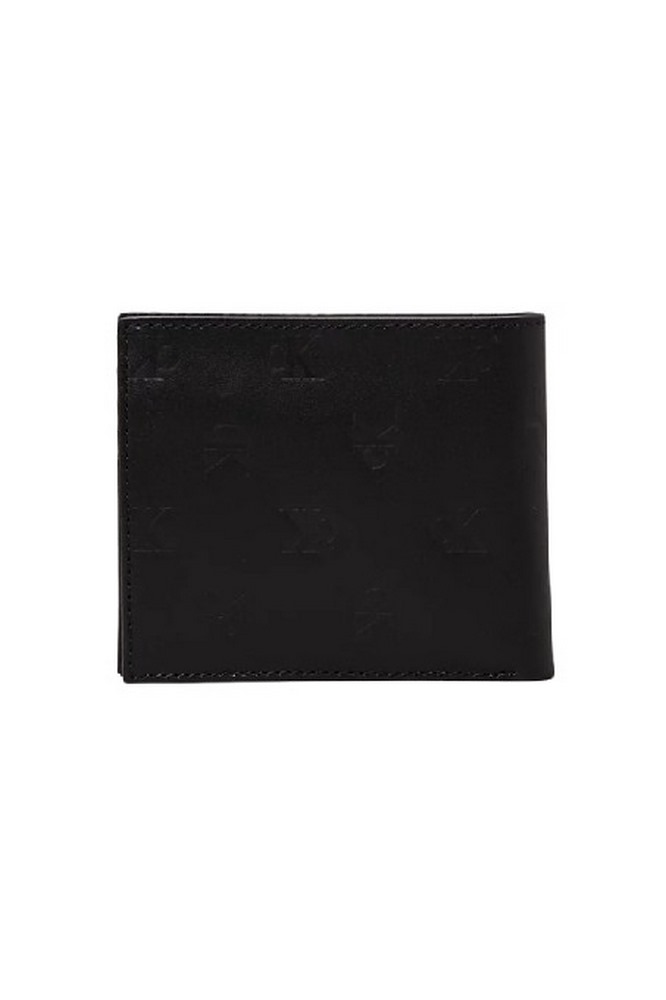 CALVIN KLEIN JEANS AOP EMBOSS BIFOLD W/COIN ΠΟΡΤΟΦΟΛΙ ΑΝΔΡΙΚΟ BLACK