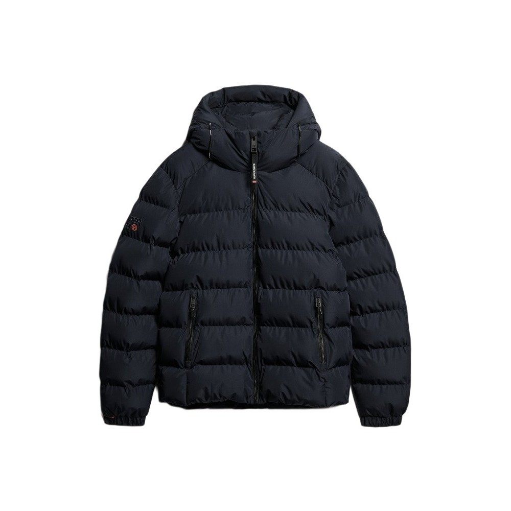 SUPERDRY SDCD HOODED SPORTS PUFFER JACKET ΜΠΟΥΦΑΝ ΑΝΔΡΙΚΟ NAVY