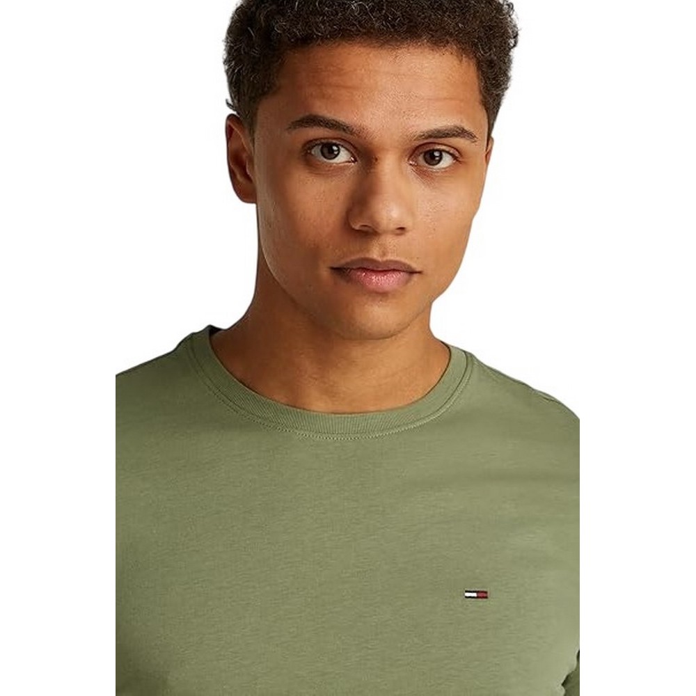 TOMMY JEANS XSLIM JERSEY TEE T-SHIRT ΜΠΛΟΥΖΑ ΑΝΔΡΙΚΗ GREEN