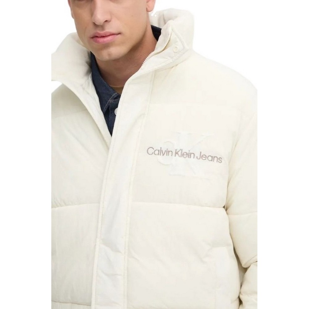 CALVIN KLEIN JEANS CHENILLE PUFFER ΜΠΟΥΦΑΝ ΑΝΔΡΙΚΟ IVORY