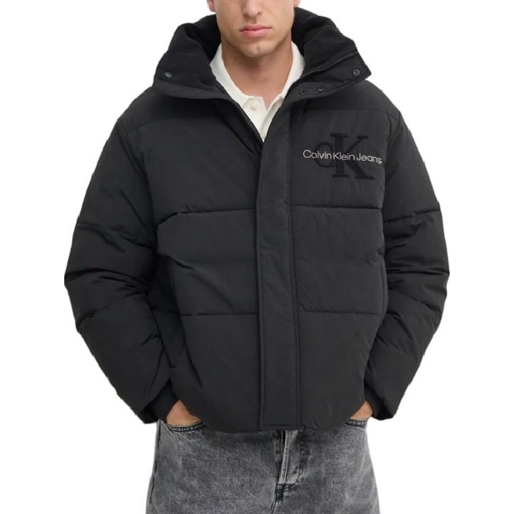 CALVIN KLEIN JEANS CHENILLE PUFFER ΜΠΟΥΦΑΝ ΑΝΔΡΙΚΟ BLACK