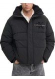 CALVIN KLEIN JEANS CHENILLE PUFFER ΜΠΟΥΦΑΝ ΑΝΔΡΙΚΟ BLACK