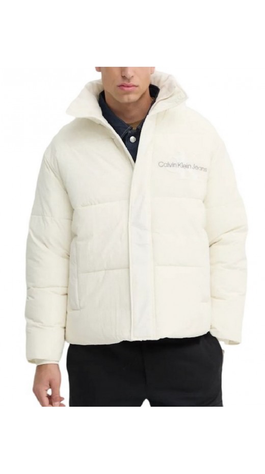 CALVIN KLEIN JEANS CHENILLE PUFFER ΜΠΟΥΦΑΝ ΑΝΔΡΙΚΟ IVORY