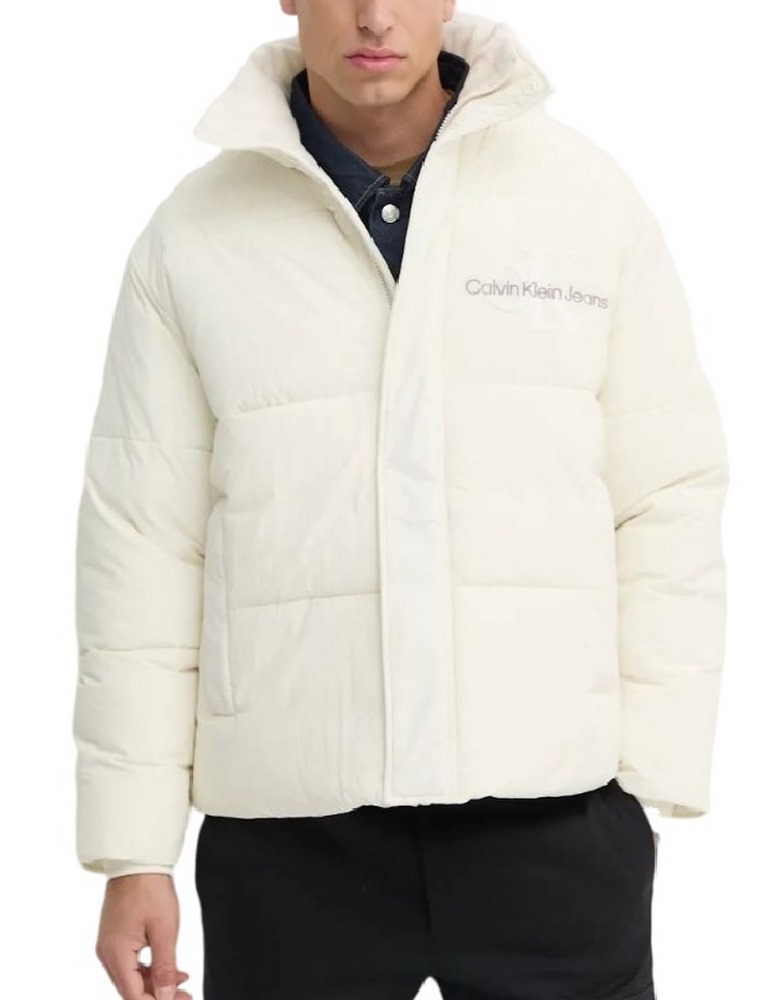 CALVIN KLEIN JEANS CHENILLE PUFFER ΜΠΟΥΦΑΝ ΑΝΔΡΙΚΟ IVORY