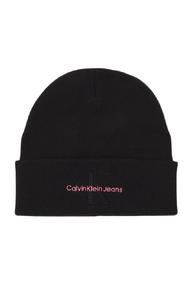 CALVIN KLEIN JEANS MONO LOGO EMBRO BEANIE ΣΚΟΥΦΟΣ ΓΥΝΑΙΚΕΙΟΣ BLACK