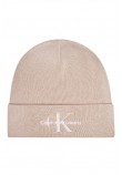 CALVIN KLEIN JEANS MONO LOGO EMBRO BEANIE ΣΚΟΥΦΟΣ ΓΥΝΑΙΚΕΙΟΣ BEIGE