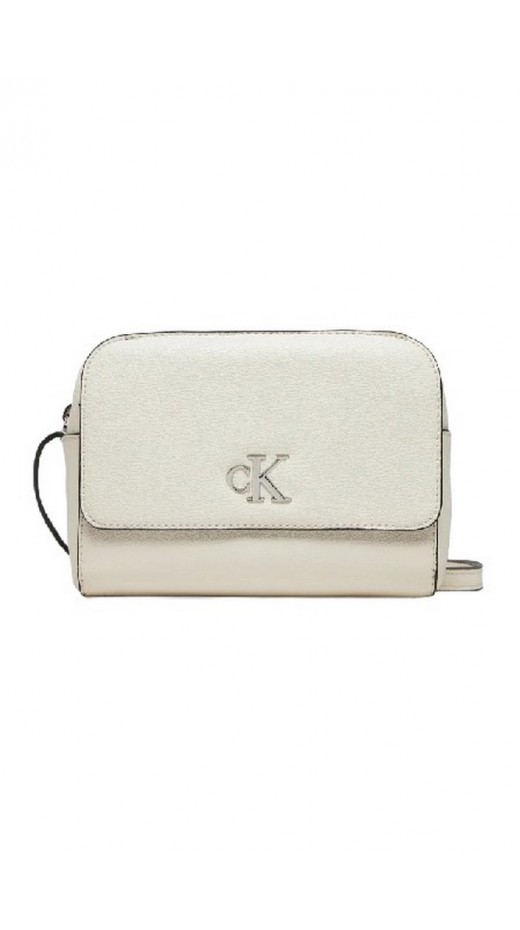 CALVIN KLEIN MINIMAL MONOGRAM CAMERA BAG18 ΤΣΑΝΤΑ ΓΥΝΑΙΚΕΙΑ WHITE